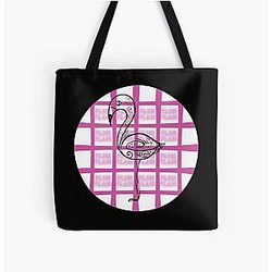 FLIM FLAM Retro FLAMINGO All Over Print Tote Bag