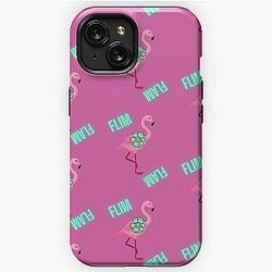 FLIM FLAM PINK FLAMINGO TROPICAL iPhone Tough Case