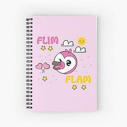 Flim flam flamingo Spiral Notebook