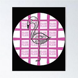 FLIM FLAM Retro FLAMINGO Poster