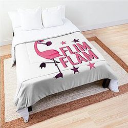 Flim flam flamingo- Funny Flamingo Flim Flam Comforter
