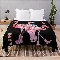 Flim Flam Flamingo Family Design Throw Blanket