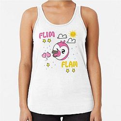 Flim flam flamingo Racerback Tank Top