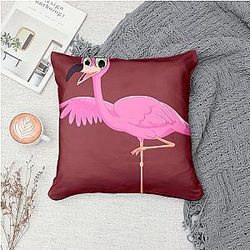 Flamingo - Go Commit Die Phrase Flamingo Pillows
