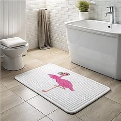 Flamingo - Go Commit Die Phrase Flamingo Bath Mats