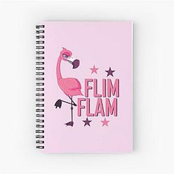 Flim flam flamingo- Funny Flamingo Flim Flam Spiral Notebook