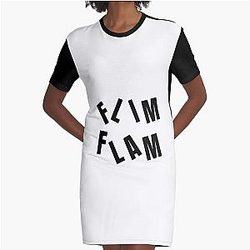 Flim Flam Flim Flam Graphic T-Shirt Dress