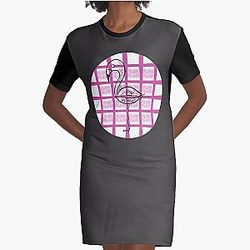 FLIM FLAM Retro FLAMINGO Graphic T-Shirt Dress