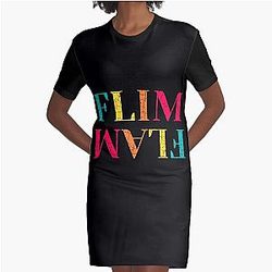 Flim Flam Flimflam Graphic T-Shirt Dress