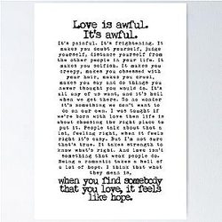 Fleabag Love Speech- Hot Priest Hochzeit- Schreibmaschine Zitat Poster