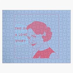 Fleabag Dies ist eine Liebesgeschichte Comic Pink Blue Pastel Illustration Puzzle Puzzle