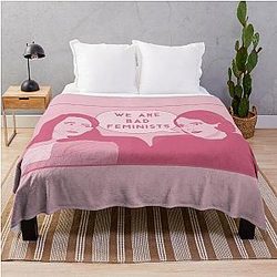 Fleabag Wir sind Bad Feminists Comic Pink Pastel Illustration Werfen Blanket