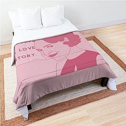 Fleabag Dies ist eine Love Story Comic Pink Pastel Illustration Comforter