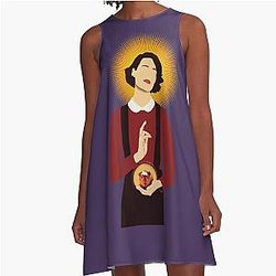 Einfach Fleabag A-Linie Kleid