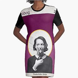 Fleabag Minimalista gráfico T-shirt vestido