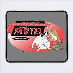 Großes Itchy's Fleabag Motel: Haustiere willkommen Mouse Pad
