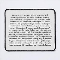 Frauen sind geboren mit Schmerzen in Fleabag Sprache Mouse Pad