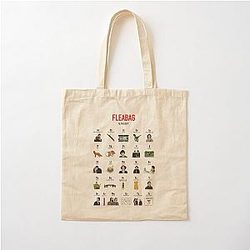 Alfabeto Fleabag A-Z Tote Bag di cotone