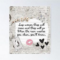 Dreams by Fleetwood Mac Lyric Print Poster