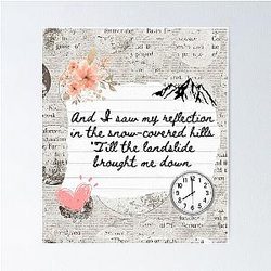 Landslide by Fleetwood Mac Lyric Print Poster