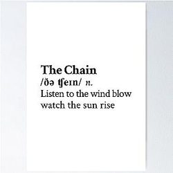 The Chain by Fleetwood Mac Stevie Nicks Aesthetic Minimal Poster