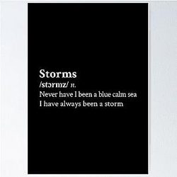 Storms by Fleetwood Mac Black Aesthetic Poster