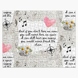 The Chain Fleetwood Mac Lyric Print Jigsaw Puzzle