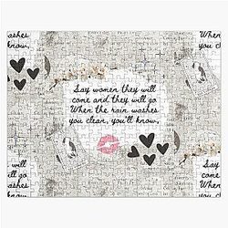 Dreams by Fleetwood Mac Lyric Print Jigsaw Puzzle