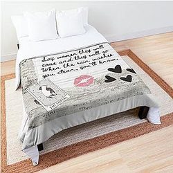 Dreams by Fleetwood Mac Lyric Print Comforter