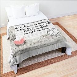Landslide by Fleetwood Mac Lyric Print Comforter