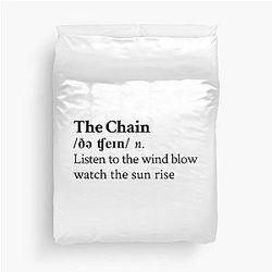 The Chain by Fleetwood Mac Stevie Nicks Aesthetic Minimal Duvet Cover