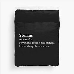 Storms by Fleetwood Mac Black Aesthetic Duvet Cover
