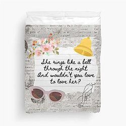 Rhiannon by Fleetwood Mac Lyric Print Duvet Cover