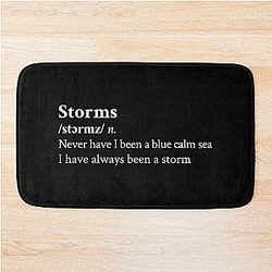 Storms by Fleetwood Mac Black Aesthetic Bath Mat