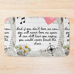 The Chain Fleetwood Mac Lyric Print Bath Mat