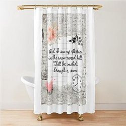 Landslide by Fleetwood Mac Lyric Print Shower Curtain