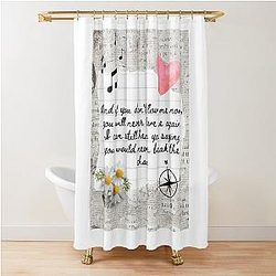The Chain Fleetwood Mac Lyric Print Shower Curtain