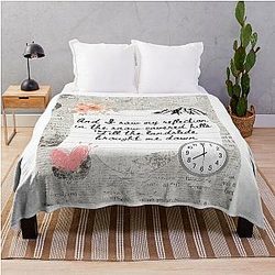 Landslide by Fleetwood Mac Lyric Print Throw Blanket