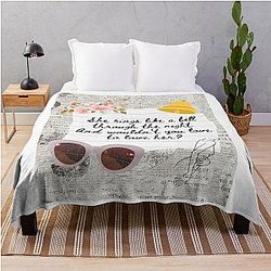 Rhiannon by Fleetwood Mac Lyric Print Throw Blanket