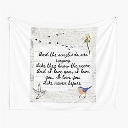 Songbird by Fleetwood Mac Lyric Print Tapestry