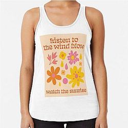 Fleetwood Mac Listen To The Wind Blow   Racerback Tank Top