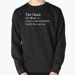 The Chain by Fleetwood Mac Stevie Nicks Aesthetic Minimal Black Pullover Sweatshirt