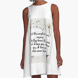 Songbird by Fleetwood Mac Lyric Print A-Line Dress
