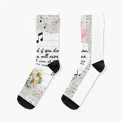 The Chain Fleetwood Mac Lyric Print Socks