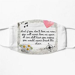 The Chain Fleetwood Mac Lyric Print Flat Mask