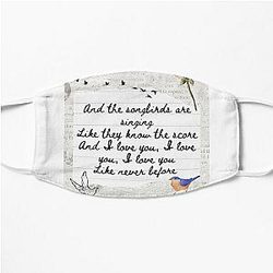 Songbird by Fleetwood Mac Lyric Print Flat Mask