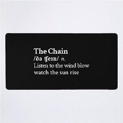 The Chain by Fleetwood Mac Stevie Nicks Aesthetic Minimal Black Desk Mat