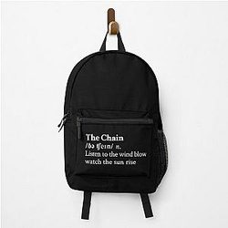 The Chain by Fleetwood Mac Stevie Nicks Aesthetic Minimal Black Backpack