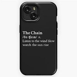 The Chain by Fleetwood Mac Stevie Nicks Aesthetic Minimal Black iPhone Tough Case