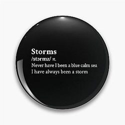 Storms by Fleetwood Mac Black Aesthetic Pin